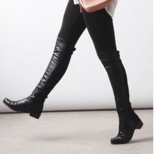 Unisa Gillean Over the Knee Black Boots